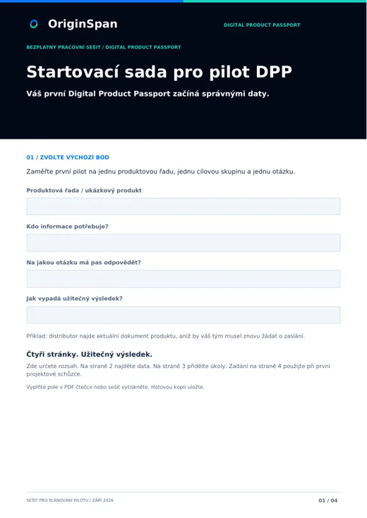 Startovací sada pro pilot DPP